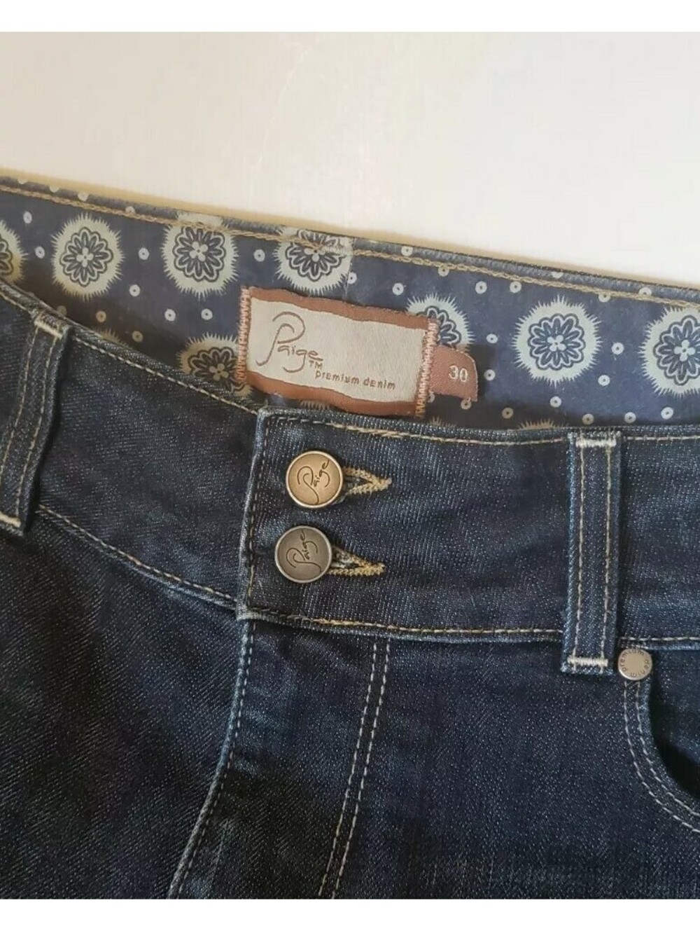 ANTHROPOLOGIE Capri Jeans Womens 30 Paige Premium Denim Hidden Hills Capri USA